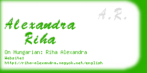 alexandra riha business card
